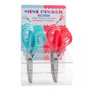 MINI PINKING SHEARS DISPLAY 12PCS, 7IN  - MINTY BLUE AND SALMON PINK